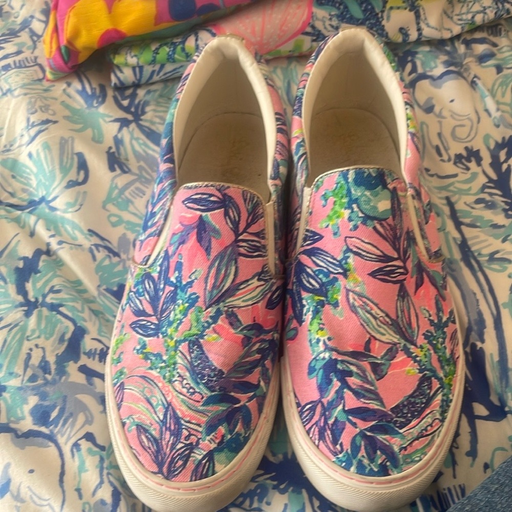 Floral Pink Slip-On Women's Shoes Lilly Pulitzer size 10